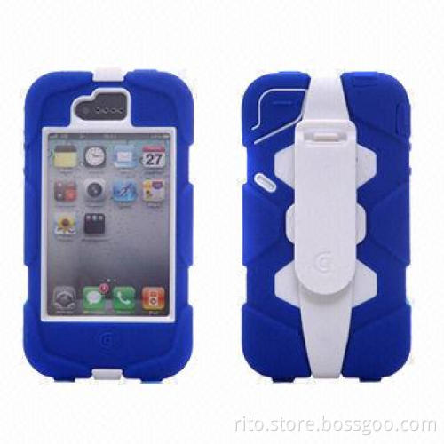 Good-quality Case for iPhone 4/4S, Dark Blue + White Color